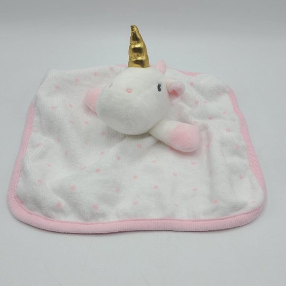 Cloud Island White Pink Gold Sparkle Unicorn Security Blanket Baby Target Lovey - Picture 1 of 5